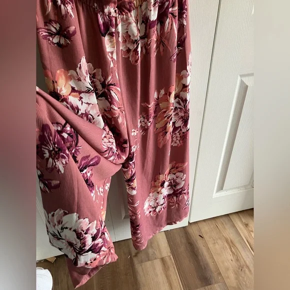 AUW Jumpsuit size 12 Large L NWT floral flowy boho New - Picture 7 of 16